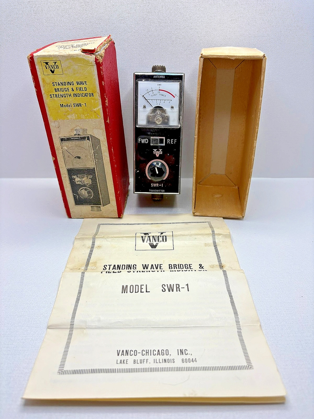 Vanco SWR-1 Standing Wave Bridge and Field Strength Indicator CB Ham Radio NICE